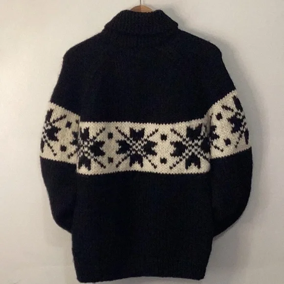 Polo Ralph Lauren Wool Hand Knit Sweater Snowflake Nordic - Size Medium - Picture 6 of 8